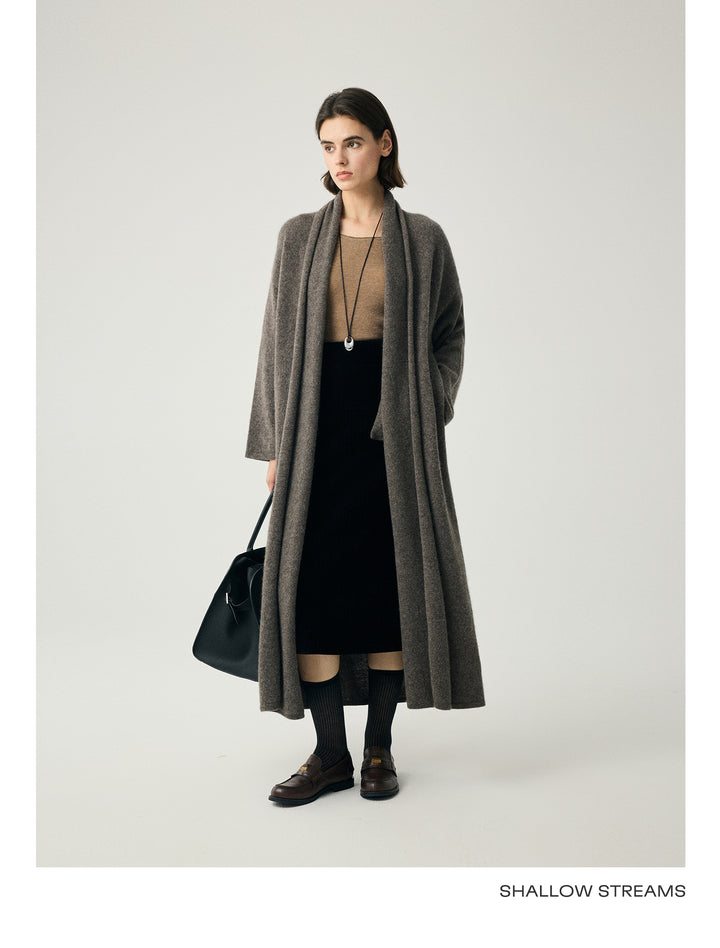 Cashmere Blend Draped Coat SSCC0088