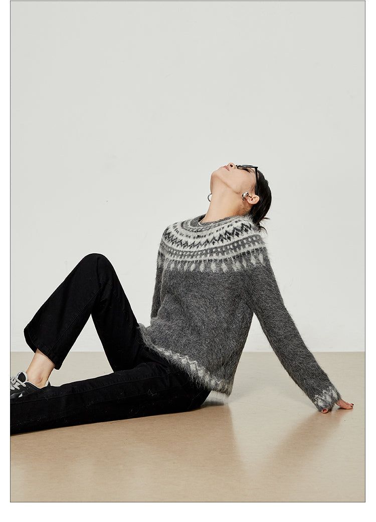 Nordic Inspired Mohair Sweater LLMS0096