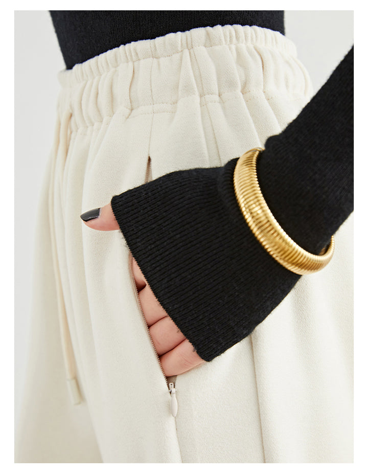 Ivory Grace High-Waist Wide-Leg Pants FAWP0026
