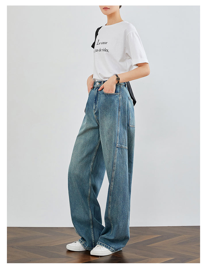 Vintage Washed Blue Denim Pants FADP0029