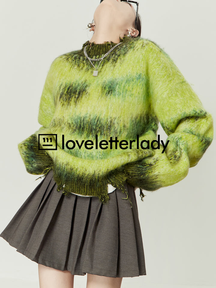 Gradient Mohair Oversized Cardigan LLOC0018
