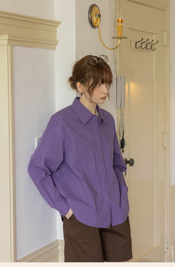Pure Color Cotton Shirt DACS0120