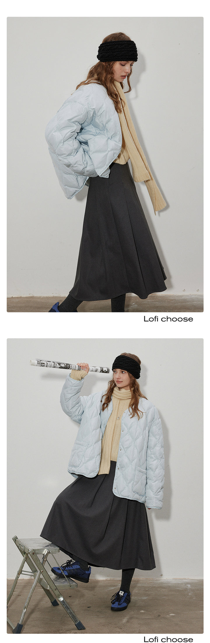 A-Line Pleated Midi Skirt LCAS0054