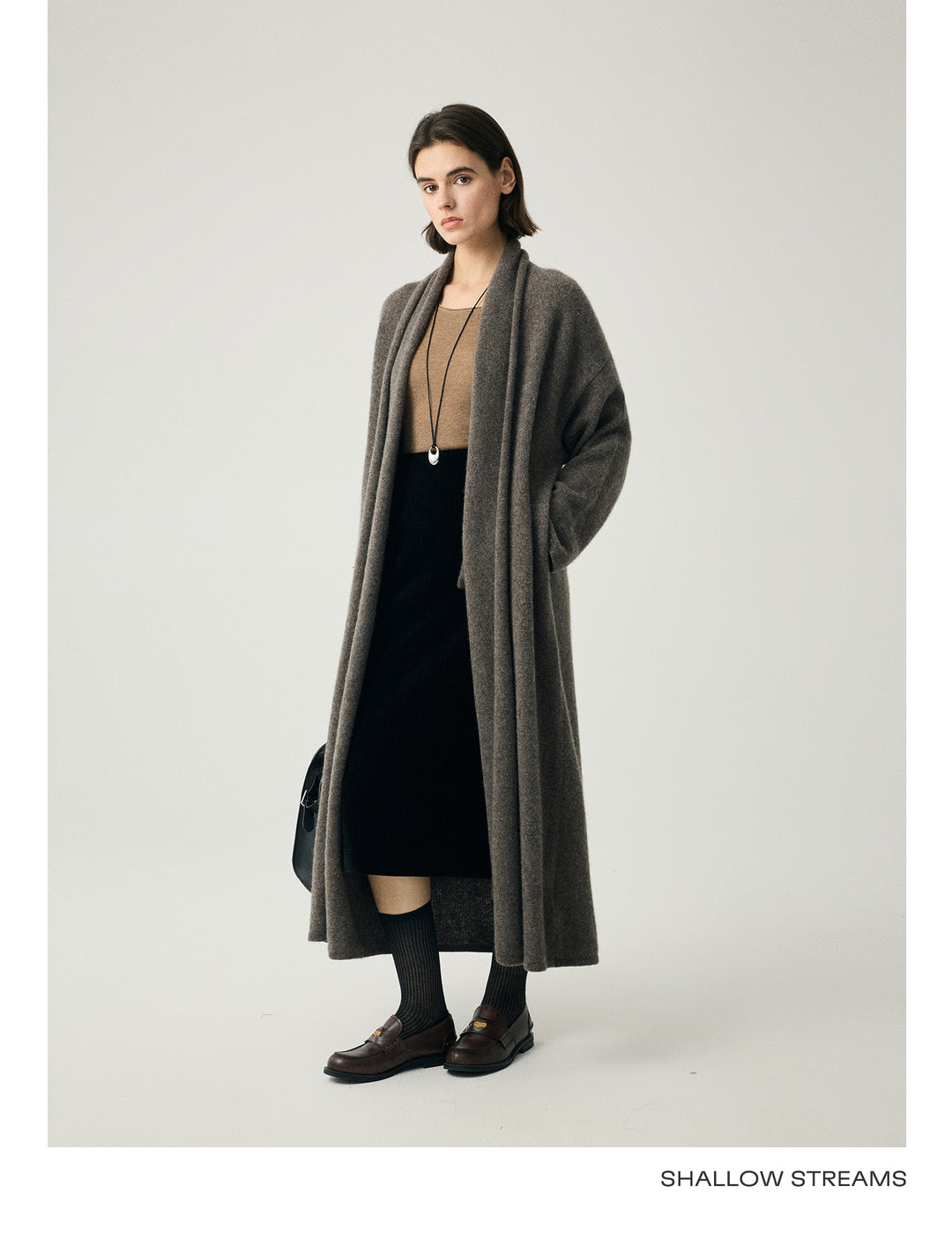 Cashmere Blend Draped Coat SSCC0088