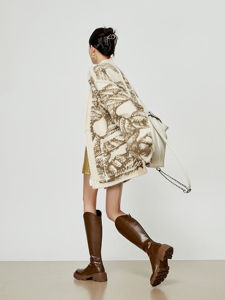 Vintage Woodland Oversized Cardigan LLOC0036