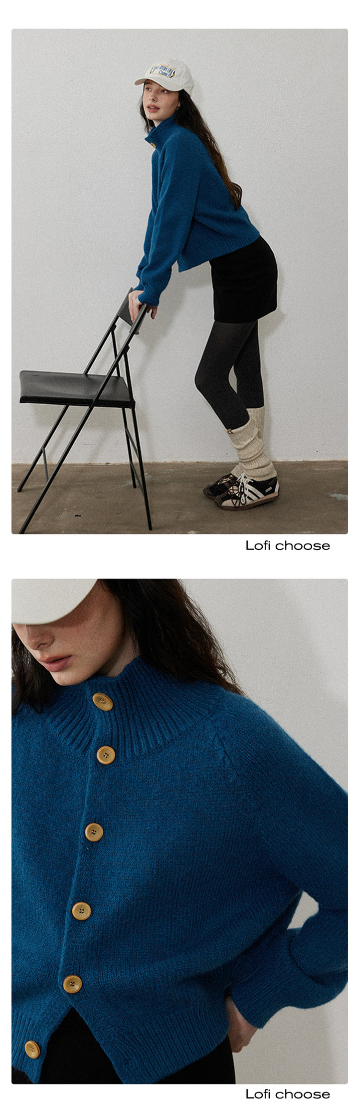High-Neck Knit Cardigan LCHC0056 [PRE ORDER]