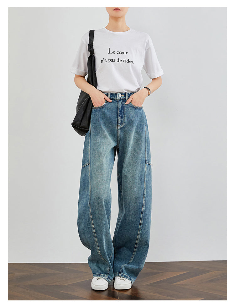 Vintage Washed Blue Denim Pants FADP0029