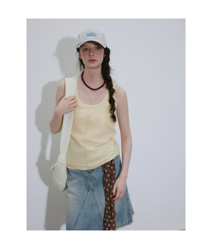 A-Line Washed Denim Skirt LCAS0214