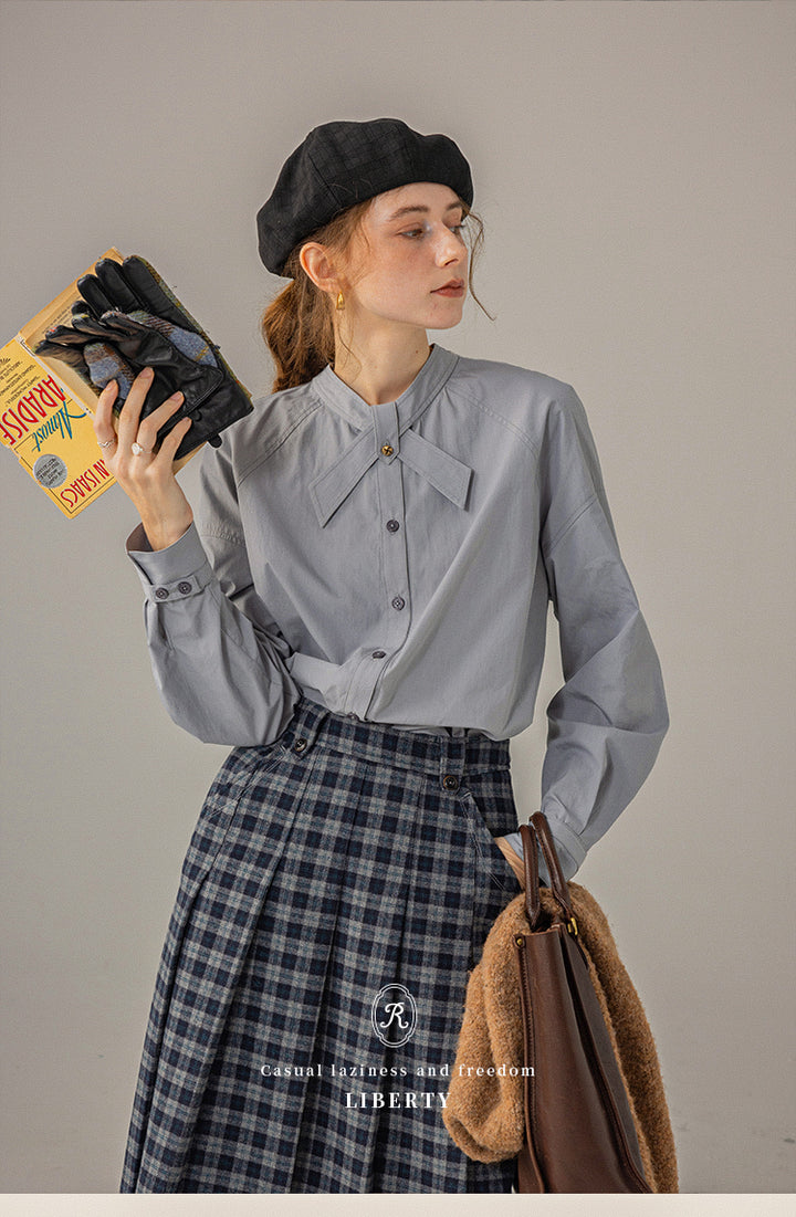Elegant Bow-Tie Collar Shirt DACS0117
