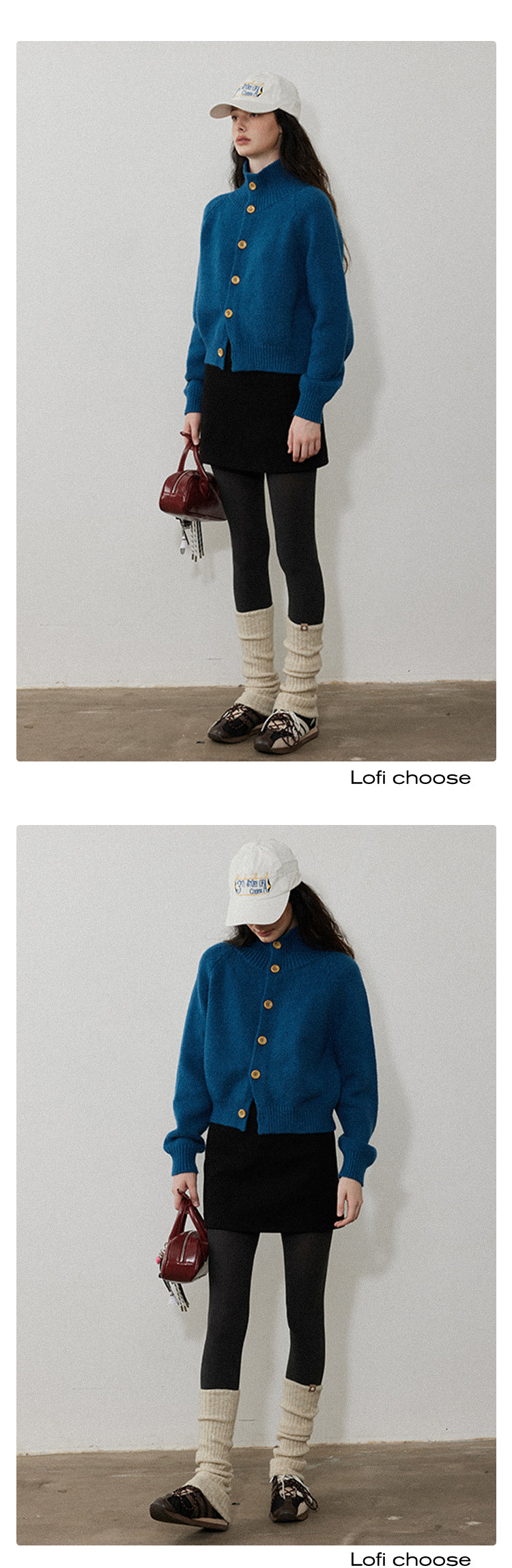 High-Neck Knit Cardigan LCHC0056
