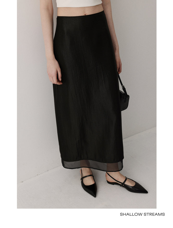 Sheer Flow Midi Skirt SSMS0222