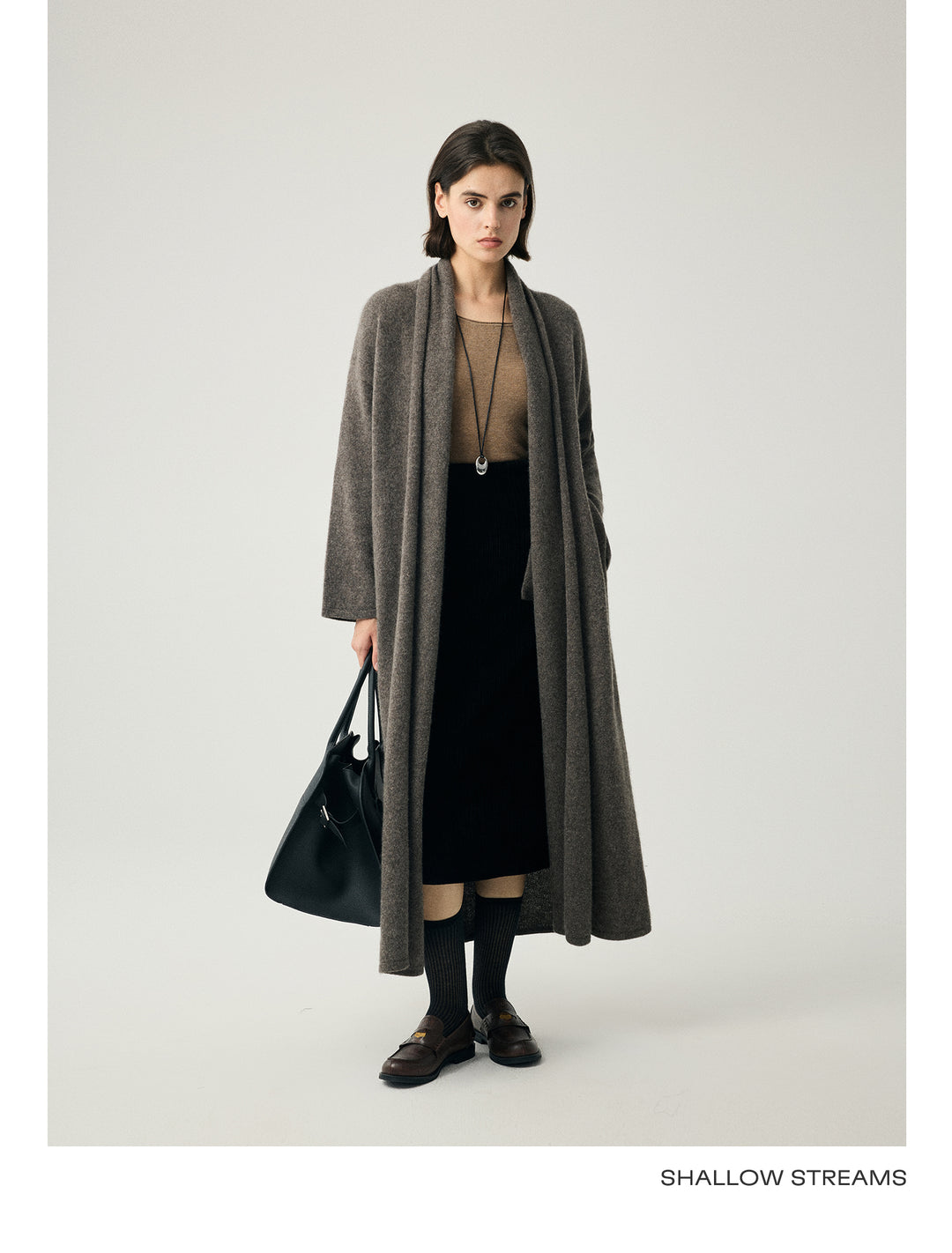Cashmere Blend Draped Coat SSCC0088