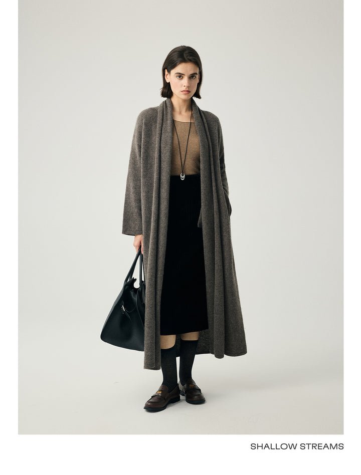 Cashmere Blend Draped Coat SSCC0088