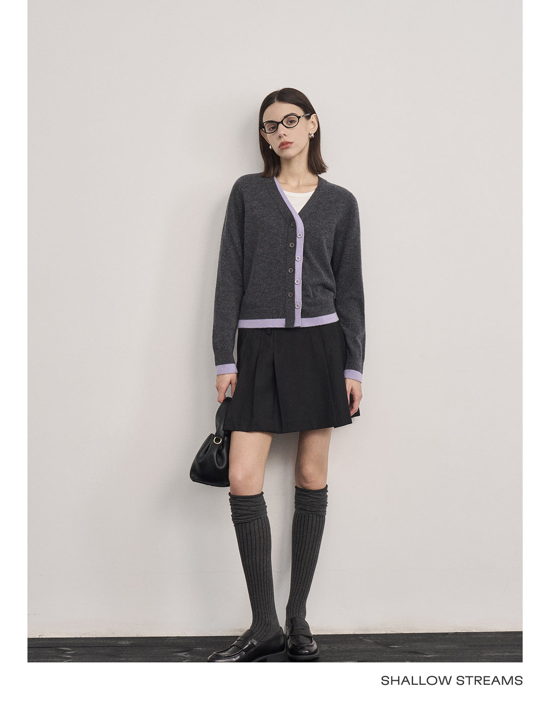 Fake Two-Piece Wool Knit Cardigan SSWC0060