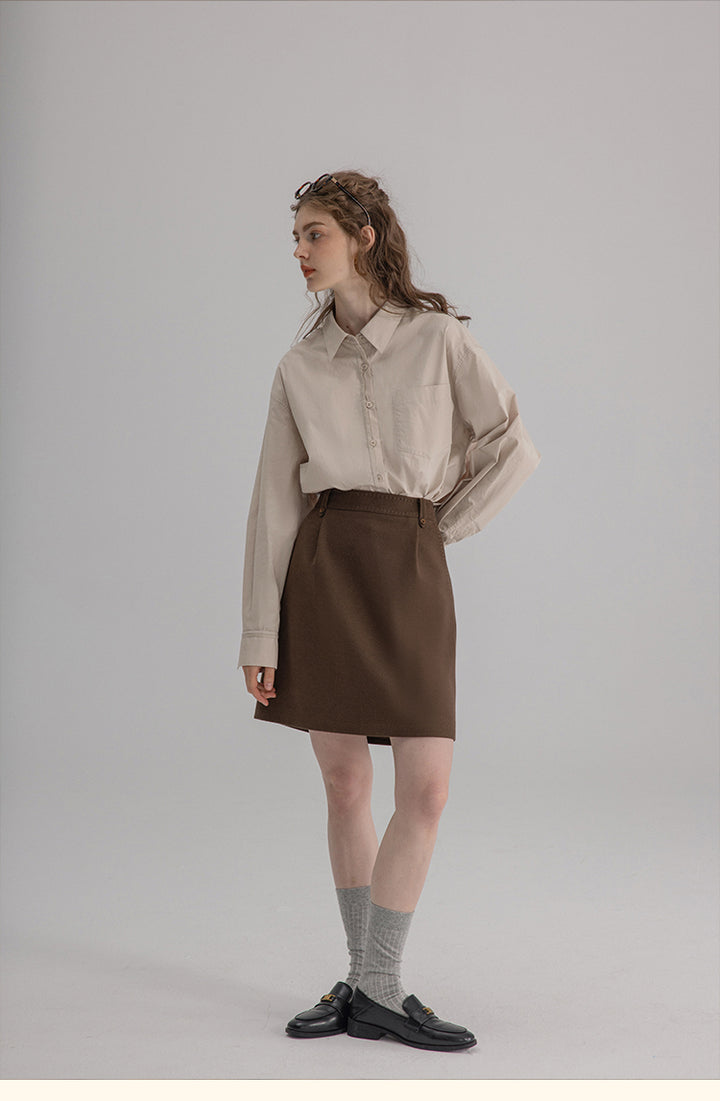 Vintage Cotton Oversized Button-Up Shirt DACS0108
