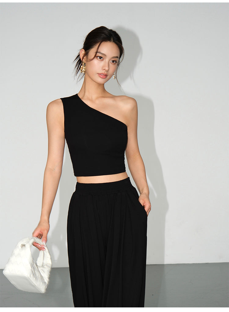 AsymFit One-Shoulder Knit Tank NHTT0227