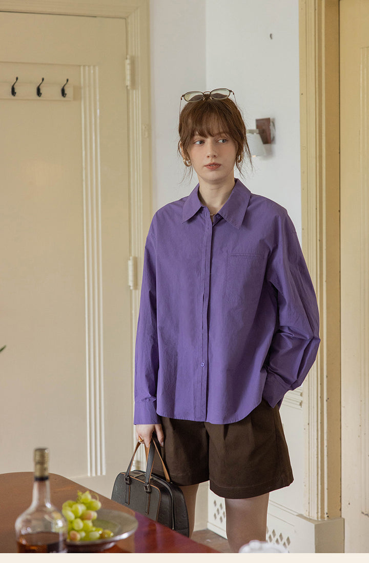 Pure Color Cotton Shirt DACS0120