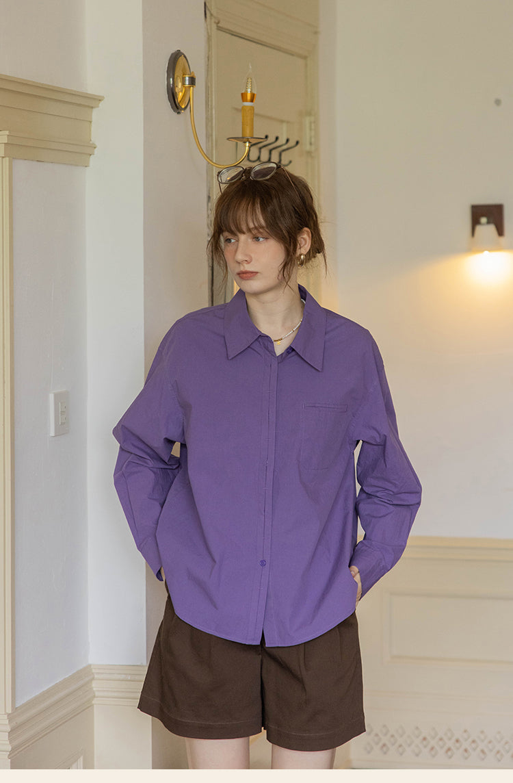 Pure Color Cotton Shirt DACS0120