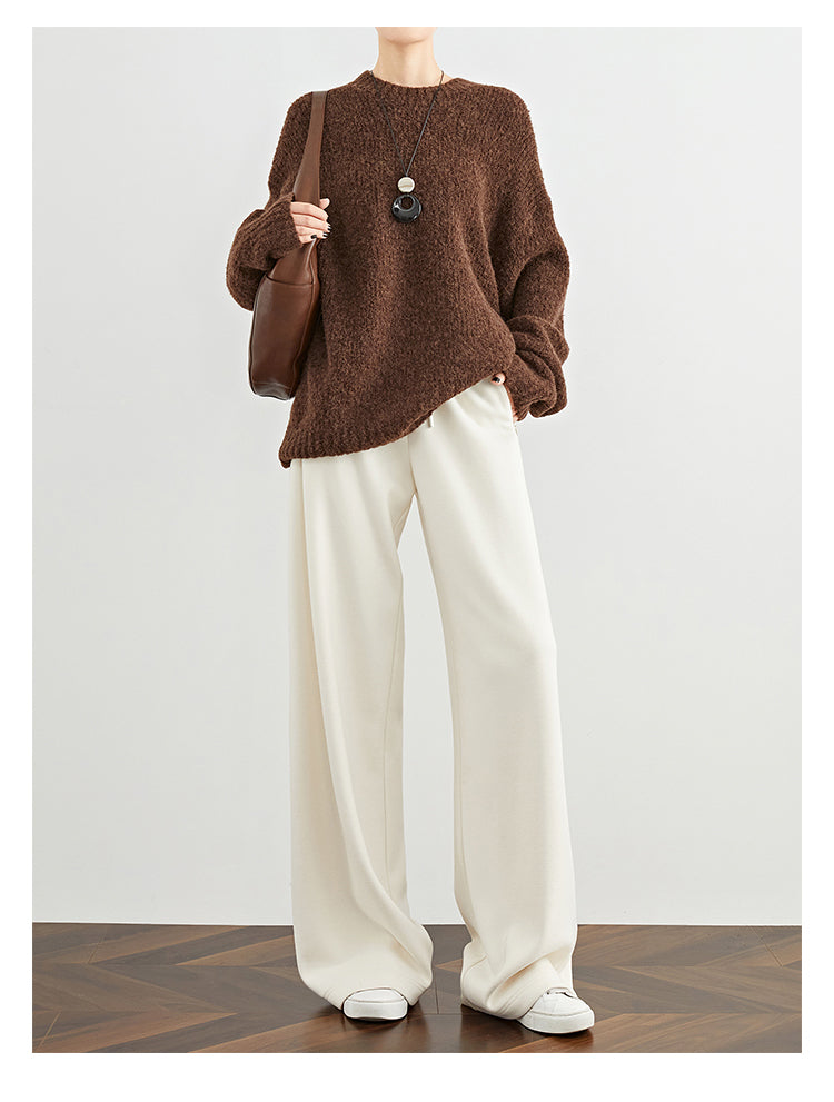 Ivory Grace High-Waist Wide-Leg Pants FAWP0026