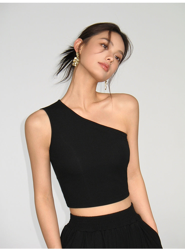 AsymFit One-Shoulder Knit Tank NHTT0227