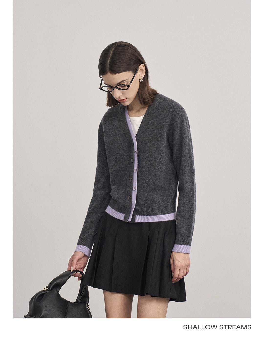 Fake Two-Piece Wool Knit Cardigan SSWC0060