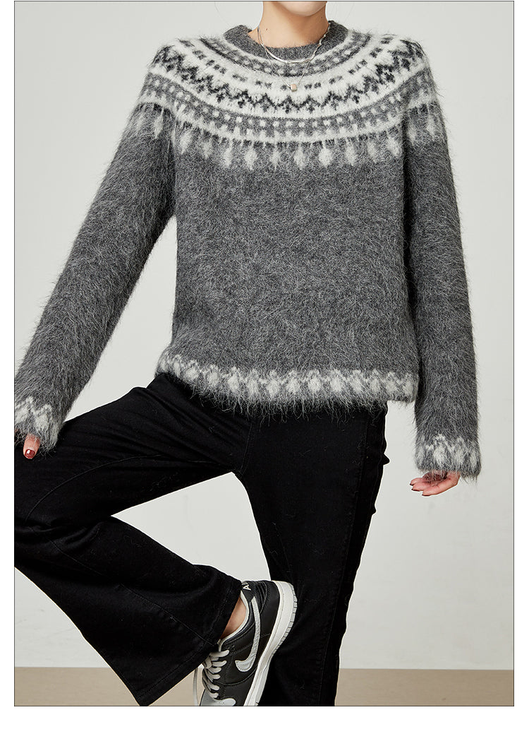 Nordic Inspired Mohair Sweater LLMS0096
