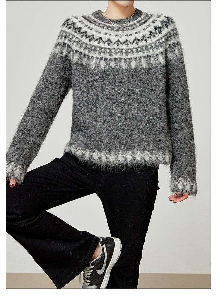Nordic Inspired Mohair Sweater LLMS0096