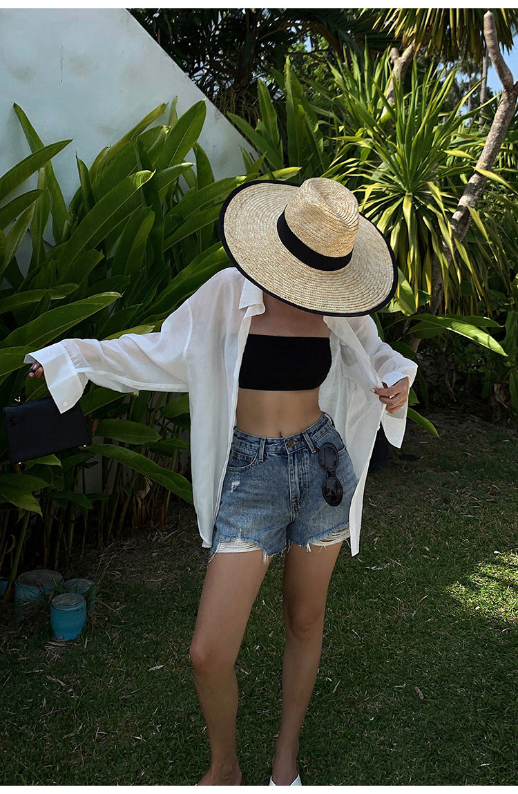 FrayEdge High Waist Denim Shorts NHDS0229