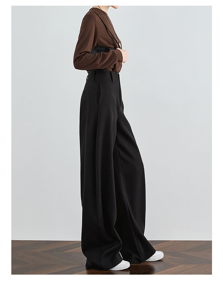 Timeless Black High-Waist Wide-Leg Pants FAHP0027