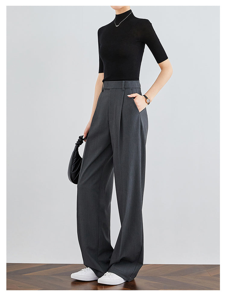 LuxeFit Wide-Leg Woolen Trousers FAWP0007