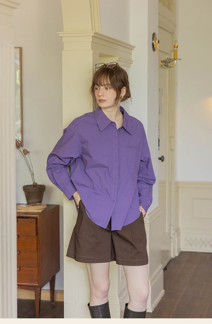 Pure Color Cotton Shirt DACS0120