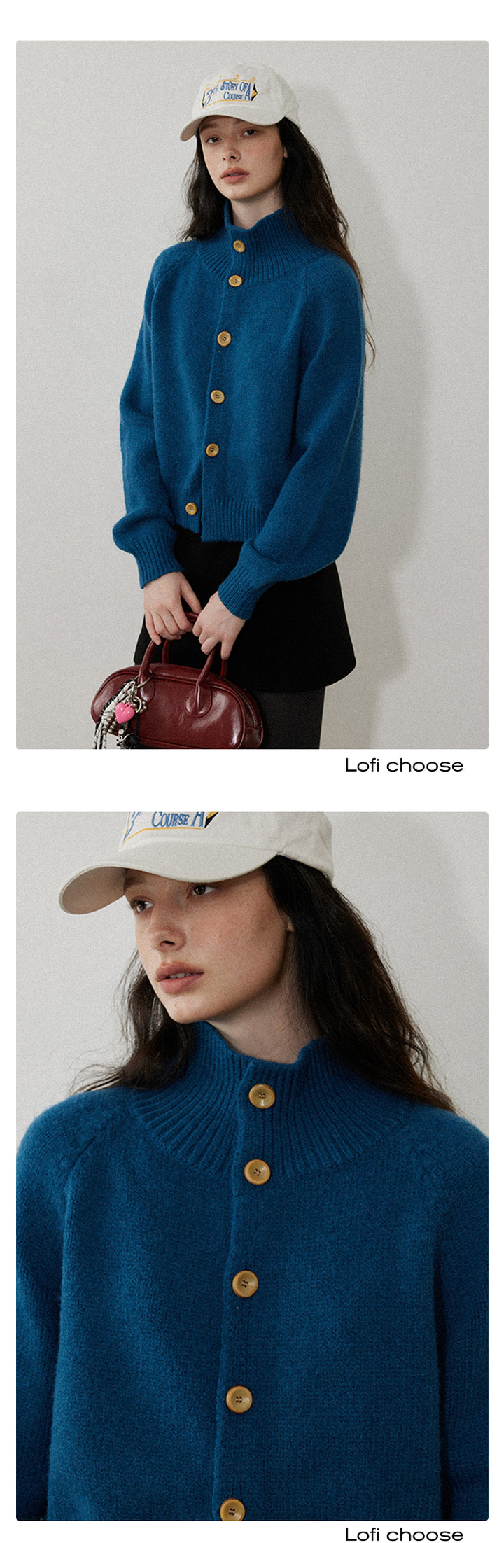 High-Neck Knit Cardigan LCHC0056 [PRE ORDER]