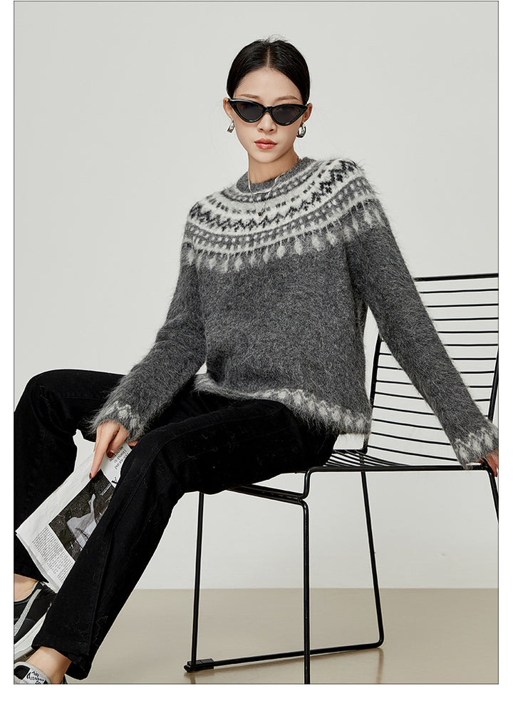 Nordic Inspired Mohair Sweater LLMS0096