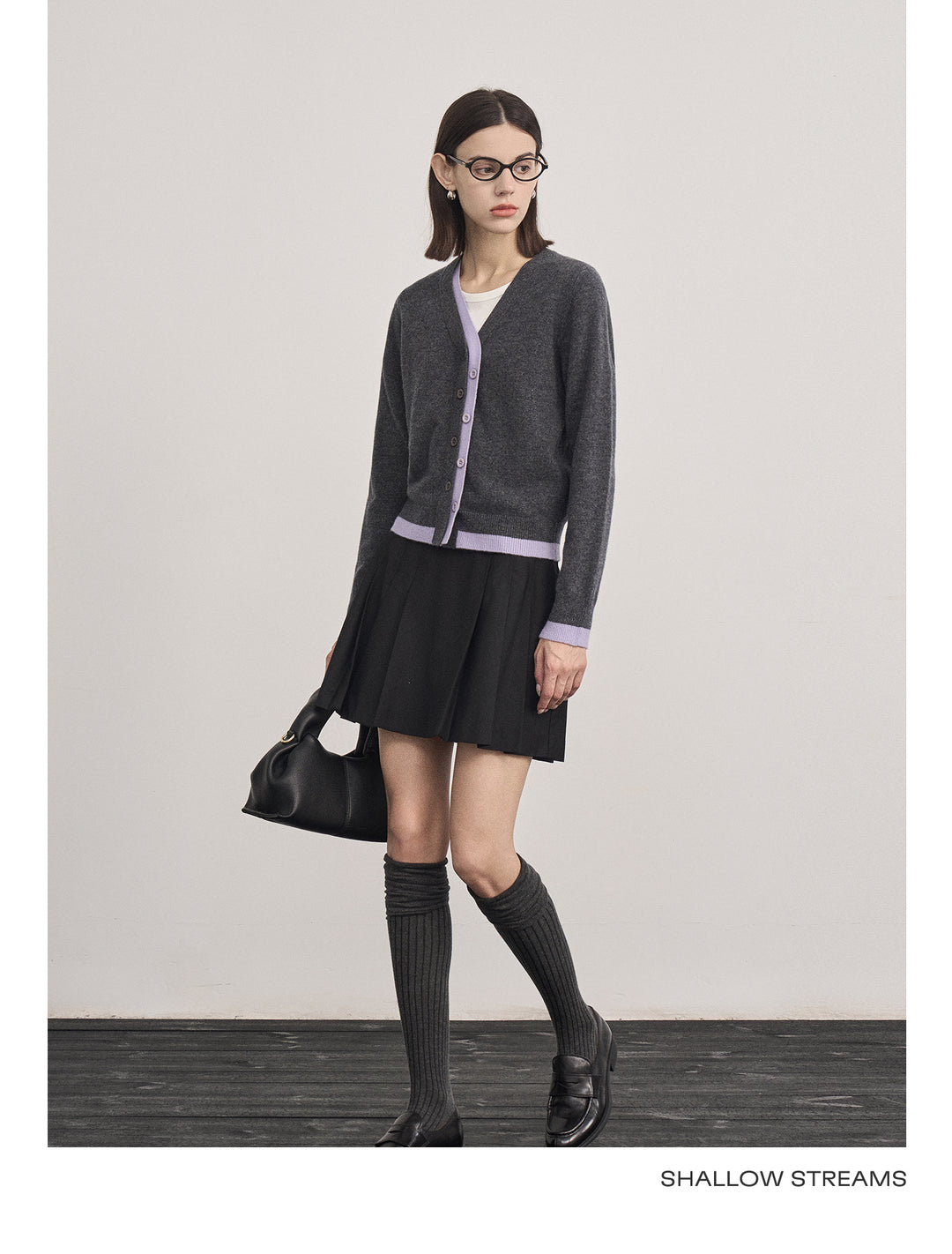 Fake Two-Piece Wool Knit Cardigan SSWC0060