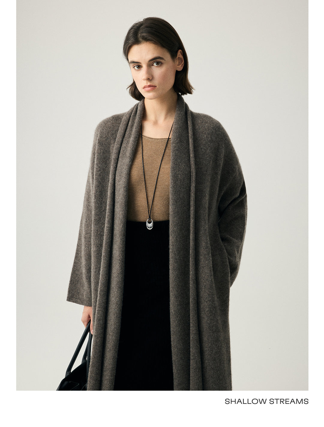 Cashmere Blend Draped Coat SSCC0088