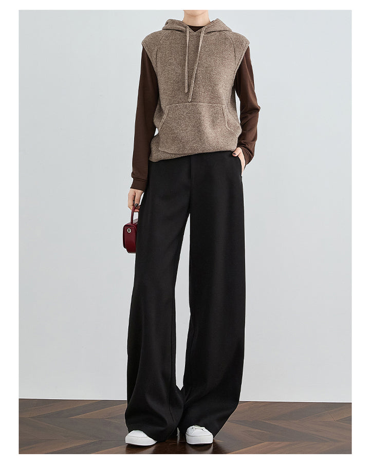 Timeless Black High-Waist Wide-Leg Pants FAHP0027