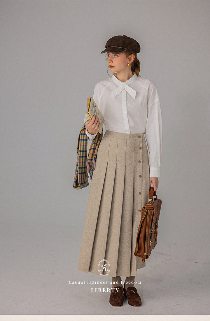 Elegant Bow-Tie Collar Shirt DACS0117