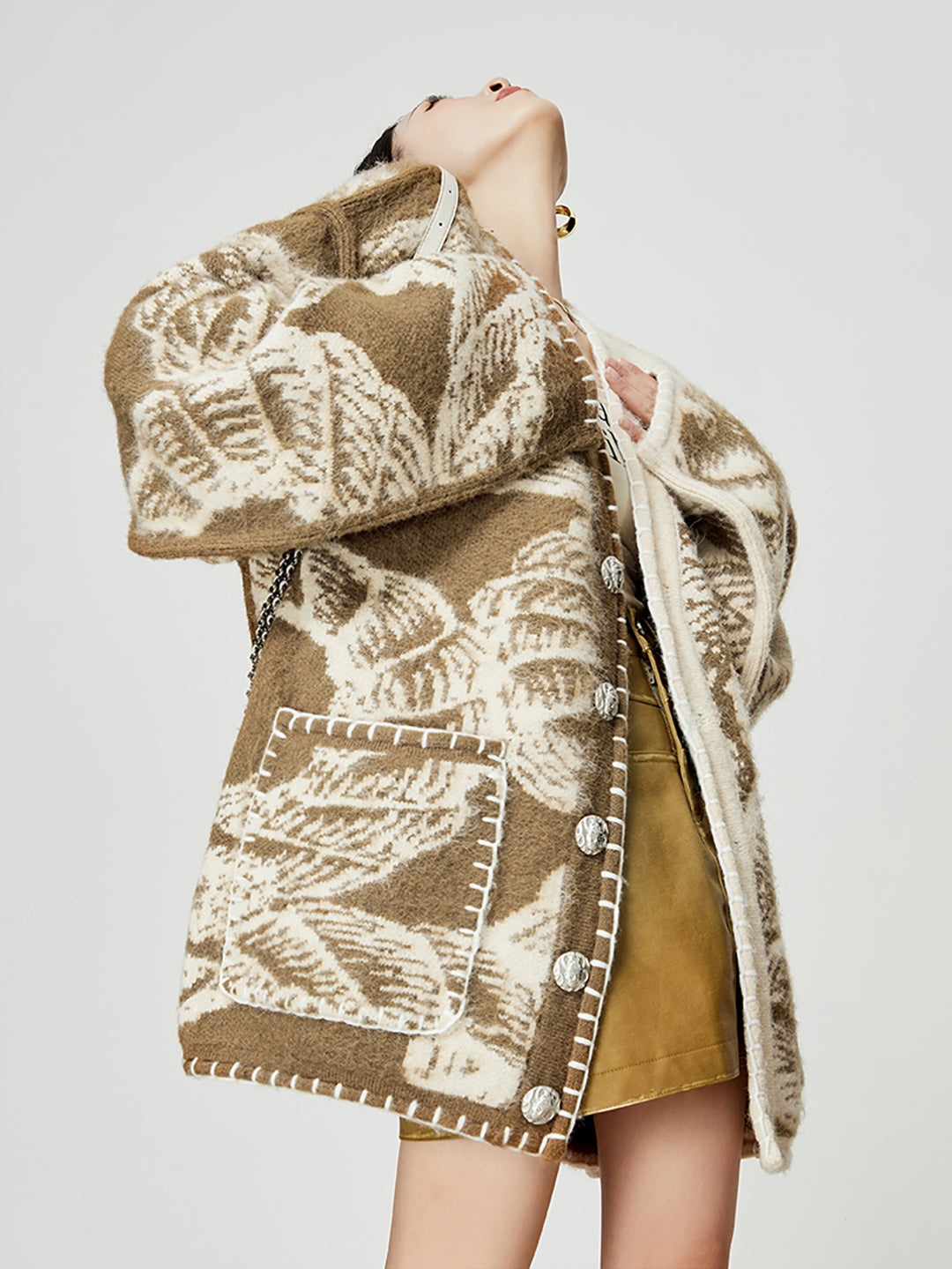 Vintage Woodland Oversized Cardigan LLOC0036