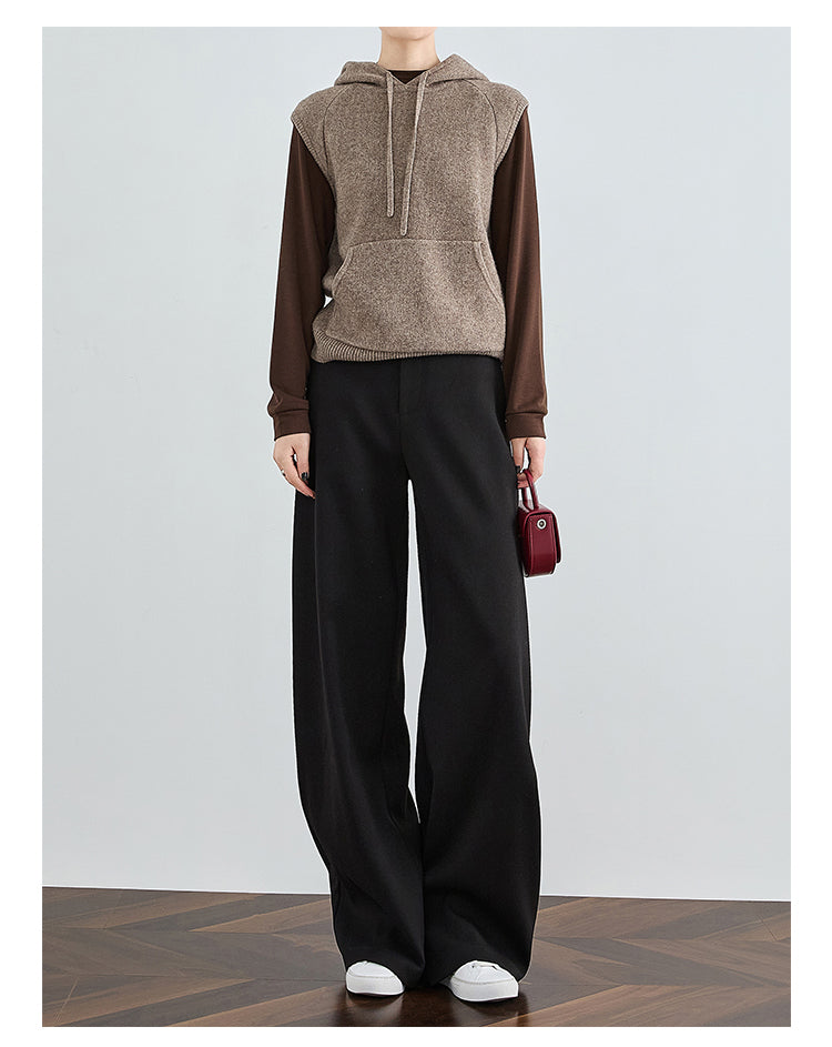 Timeless Black High-Waist Wide-Leg Pants FAHP0027