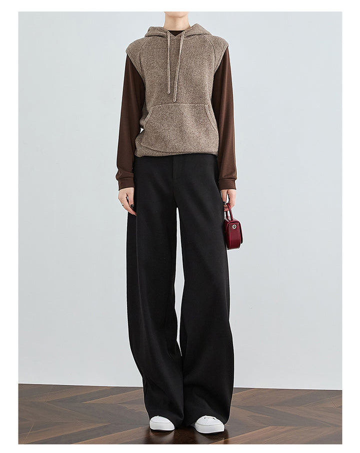 Timeless Black High-Waist Wide-Leg Pants FAHP0027