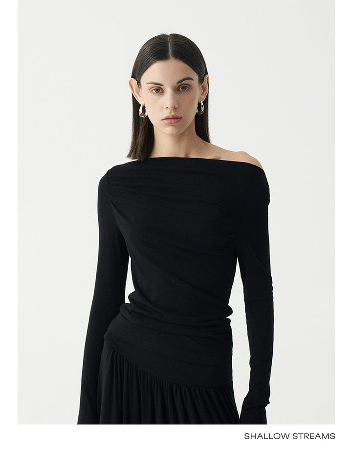 Elegant Off-Shoulder Knit Top SSOT0047