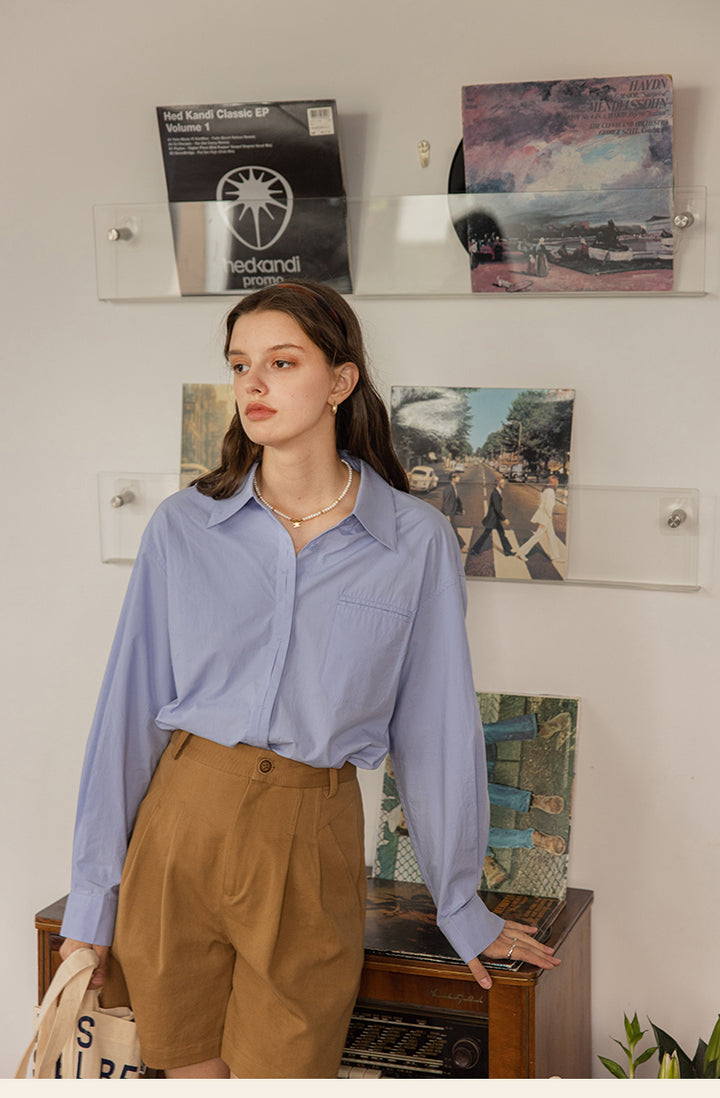 Pure Color Cotton Shirt DACS0120