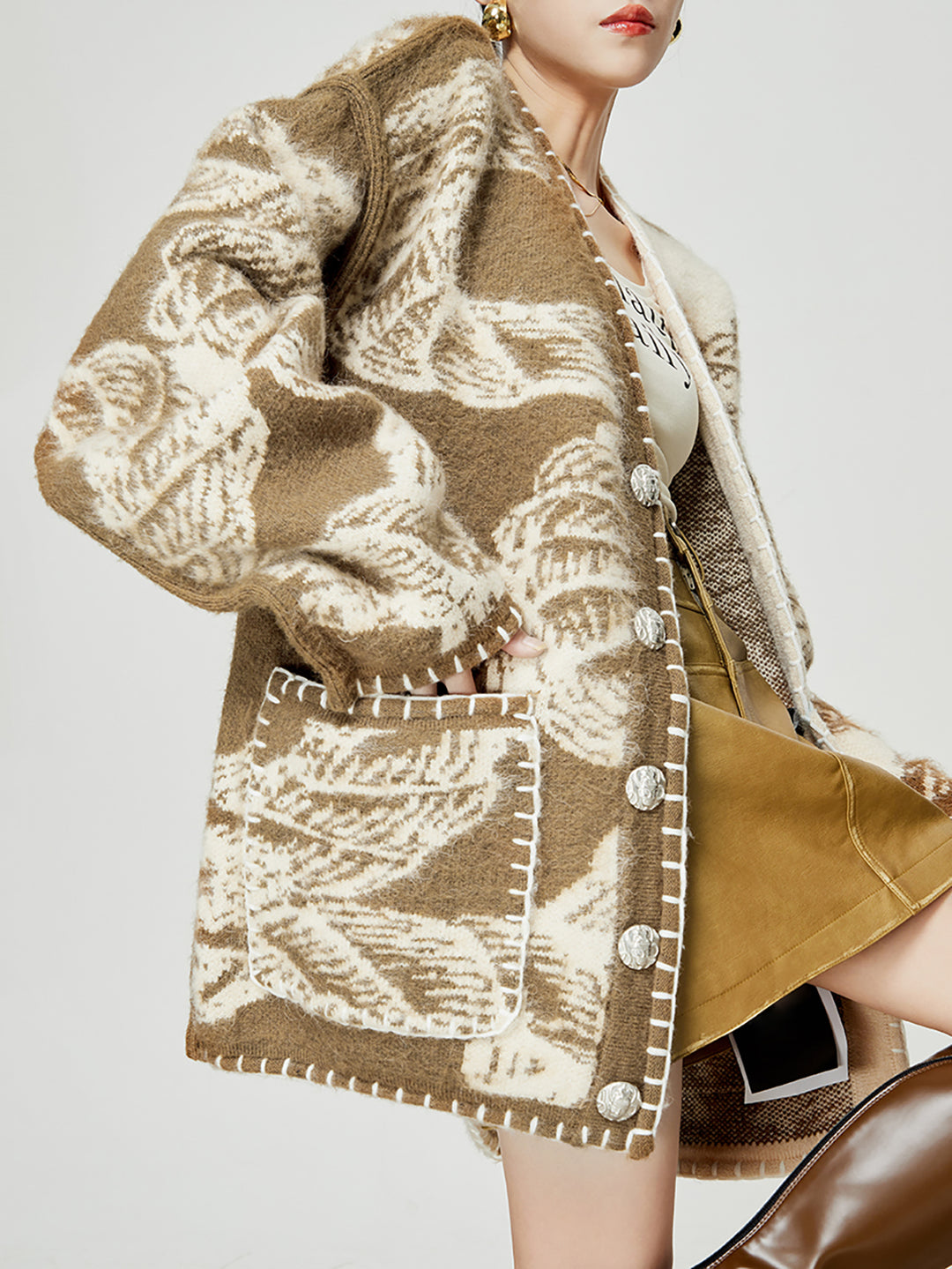 Vintage Woodland Oversized Cardigan LLOC0036