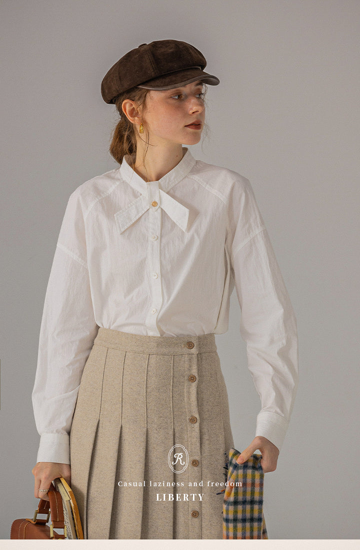 Elegant Bow-Tie Collar Shirt DACS0117