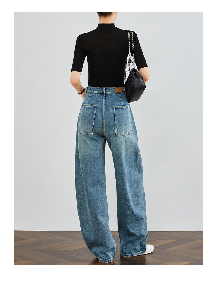 Vintage Washed Blue Denim Pants FADP0029