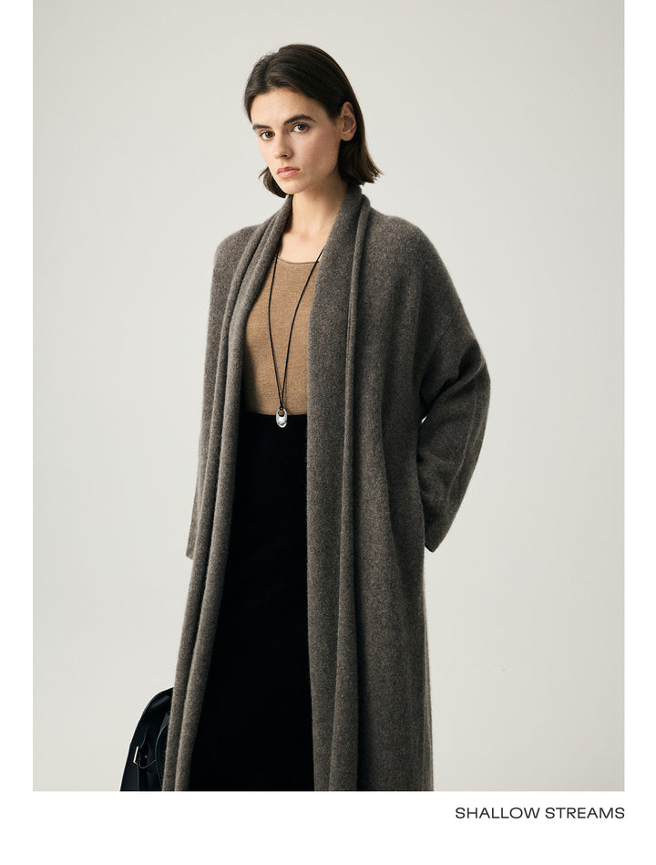Cashmere Blend Draped Coat SSCC0088
