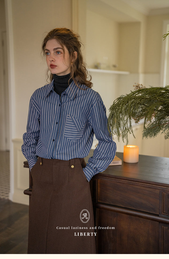 Liberty Striped Cotton Shirt DACS0119