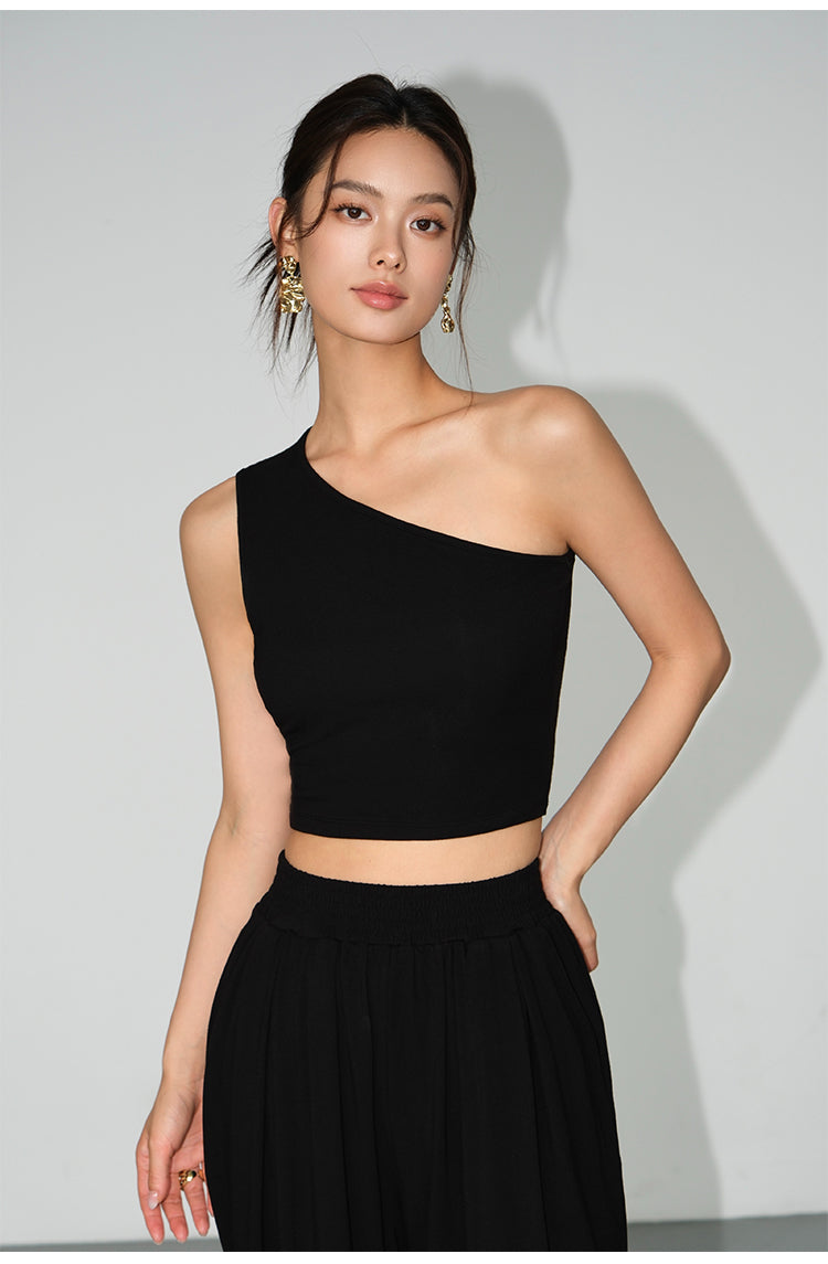 AsymFit One-Shoulder Knit Tank NHTT0227