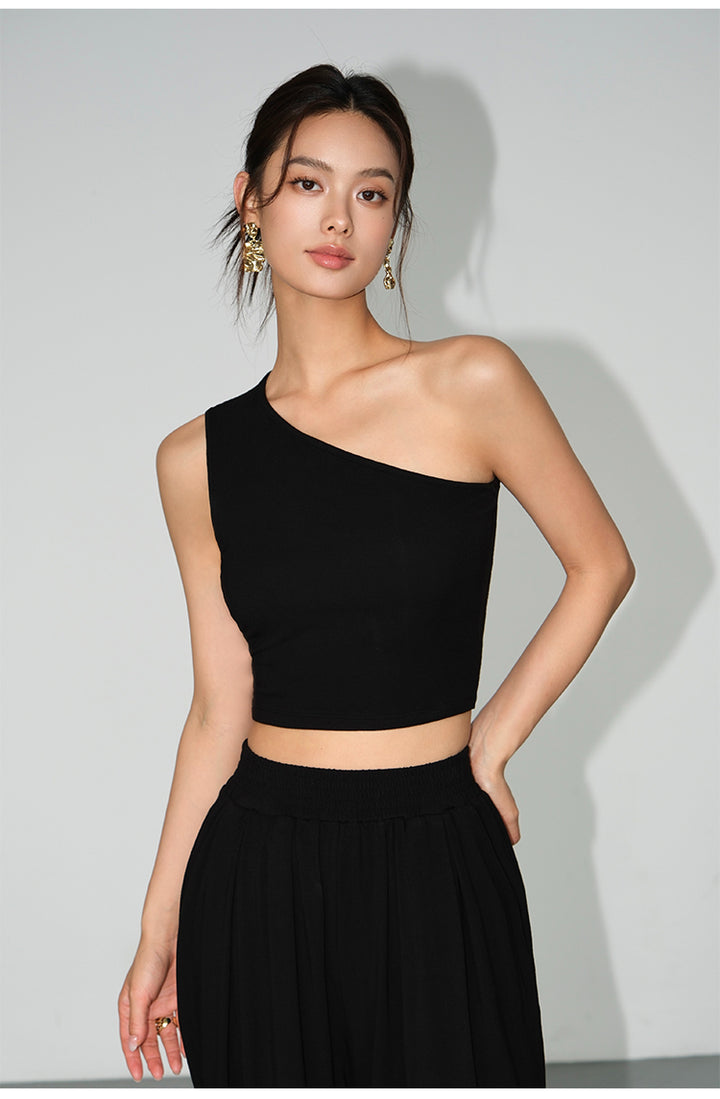 AsymFit One-Shoulder Knit Tank NHTT0227