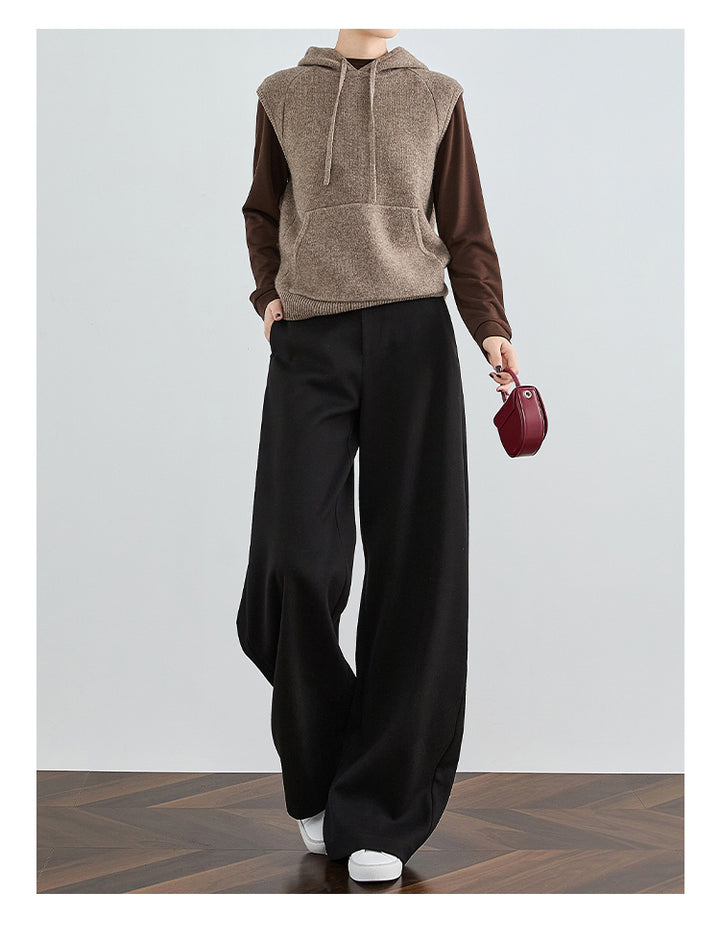Timeless Black High-Waist Wide-Leg Pants FAHP0027